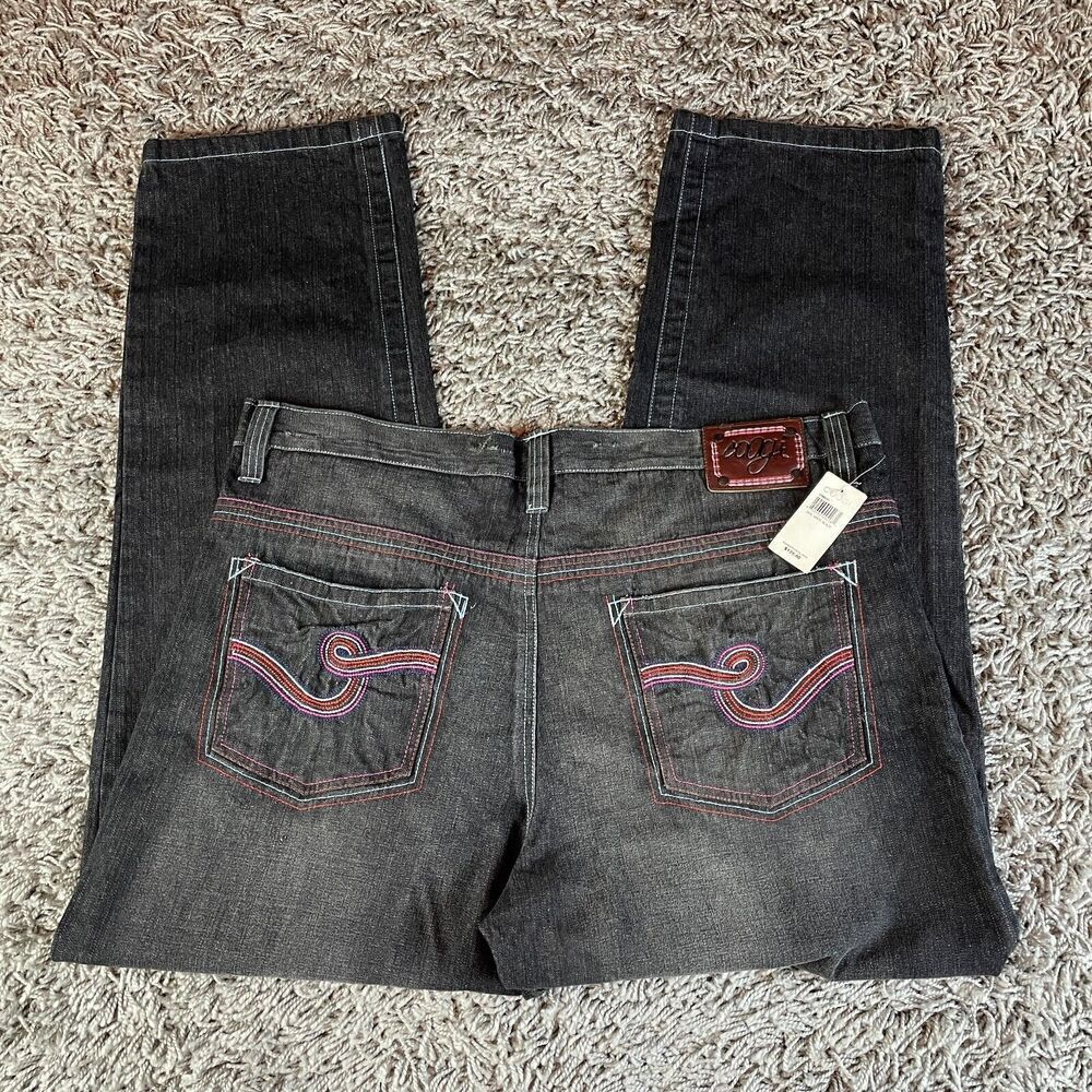 Vintage Coogi Jeans Mens 44x34 Black Y2K Embroidered Baggy Loose NWT $125 Skate